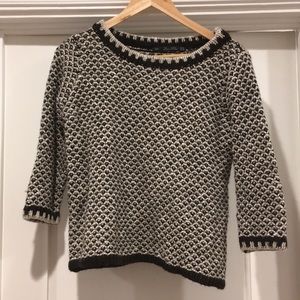 Black and white sweater